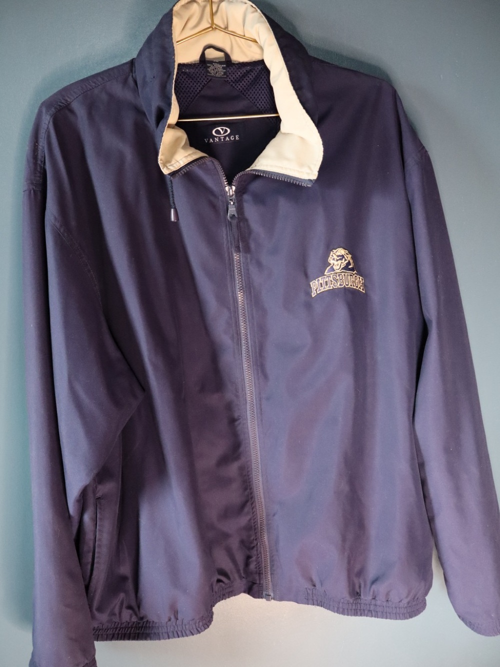 Vintage University of Pittsburgh Throwback Blue Full-Zip Jacket